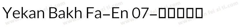 Yekan Bakh Fa-En 07字体转换